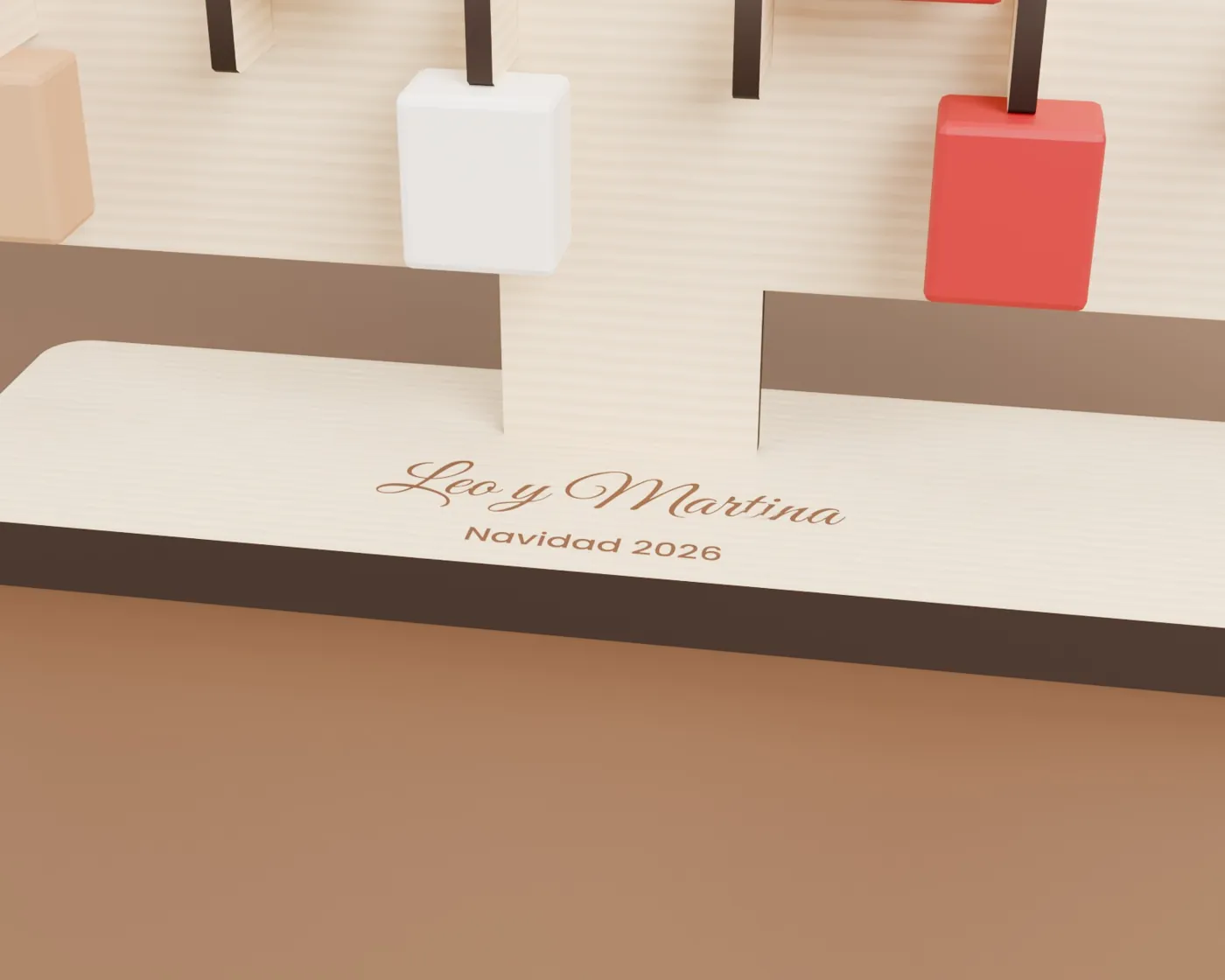 Calendario de adviento de madera con nombre · Calendario de adviento de madera con nombre