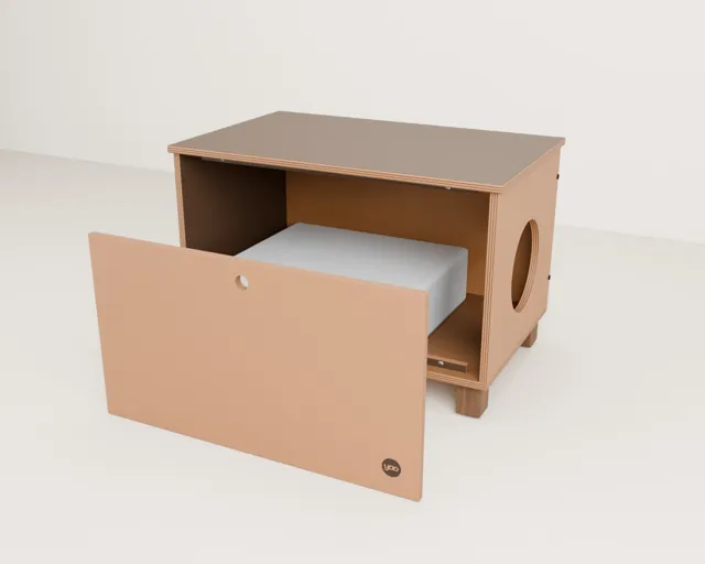 Wooden litter box enclosure · Barn