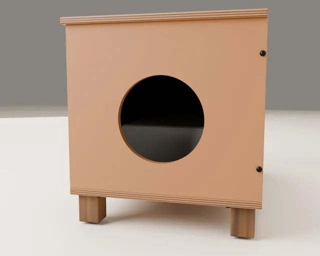 Wooden litter box enclosure · Barn
