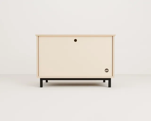 Mueble cubre-arenero de madera · Industrial
