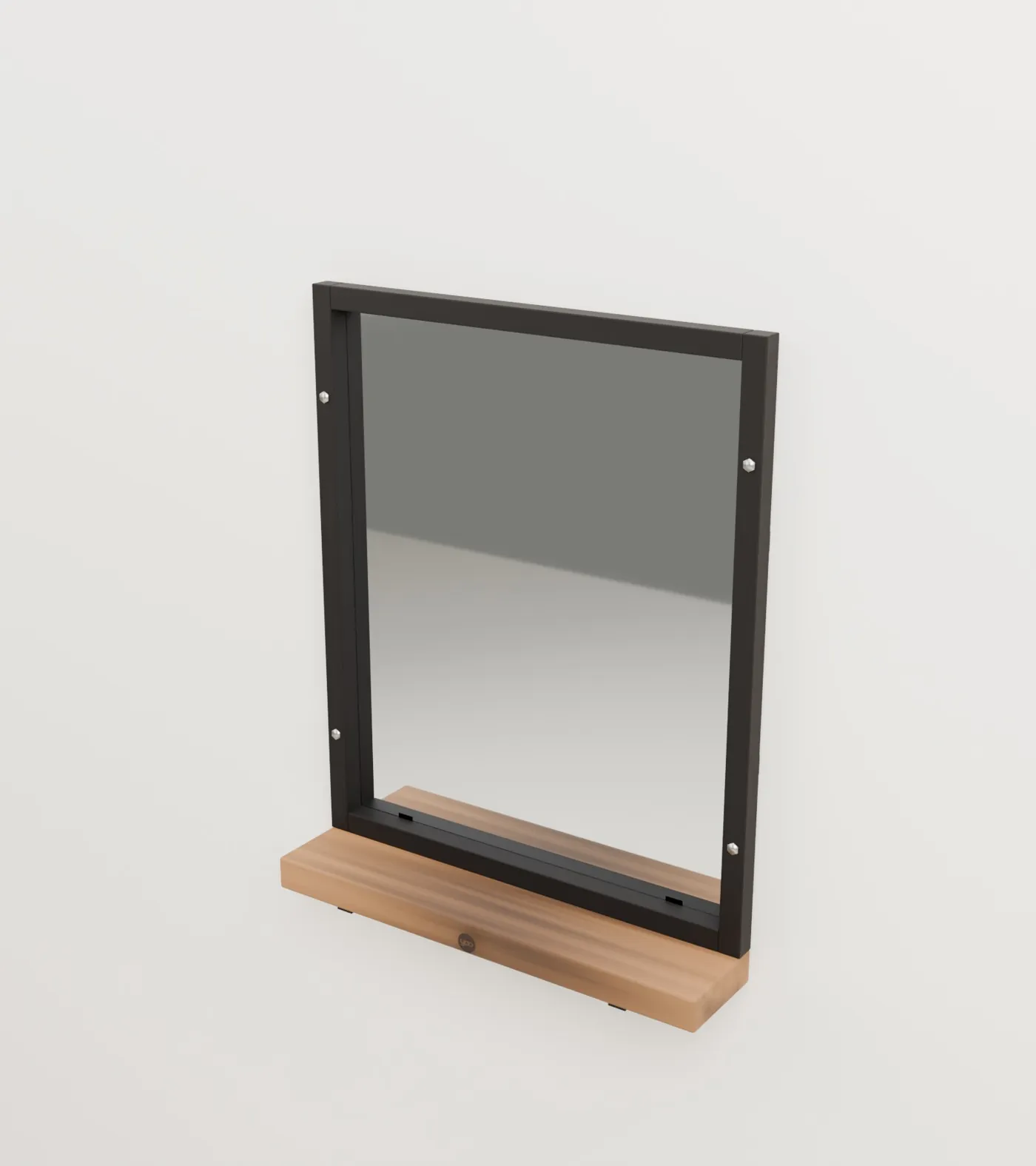 Muebles de baño de madera · Espejo con repisa · espejo de 50 × 60