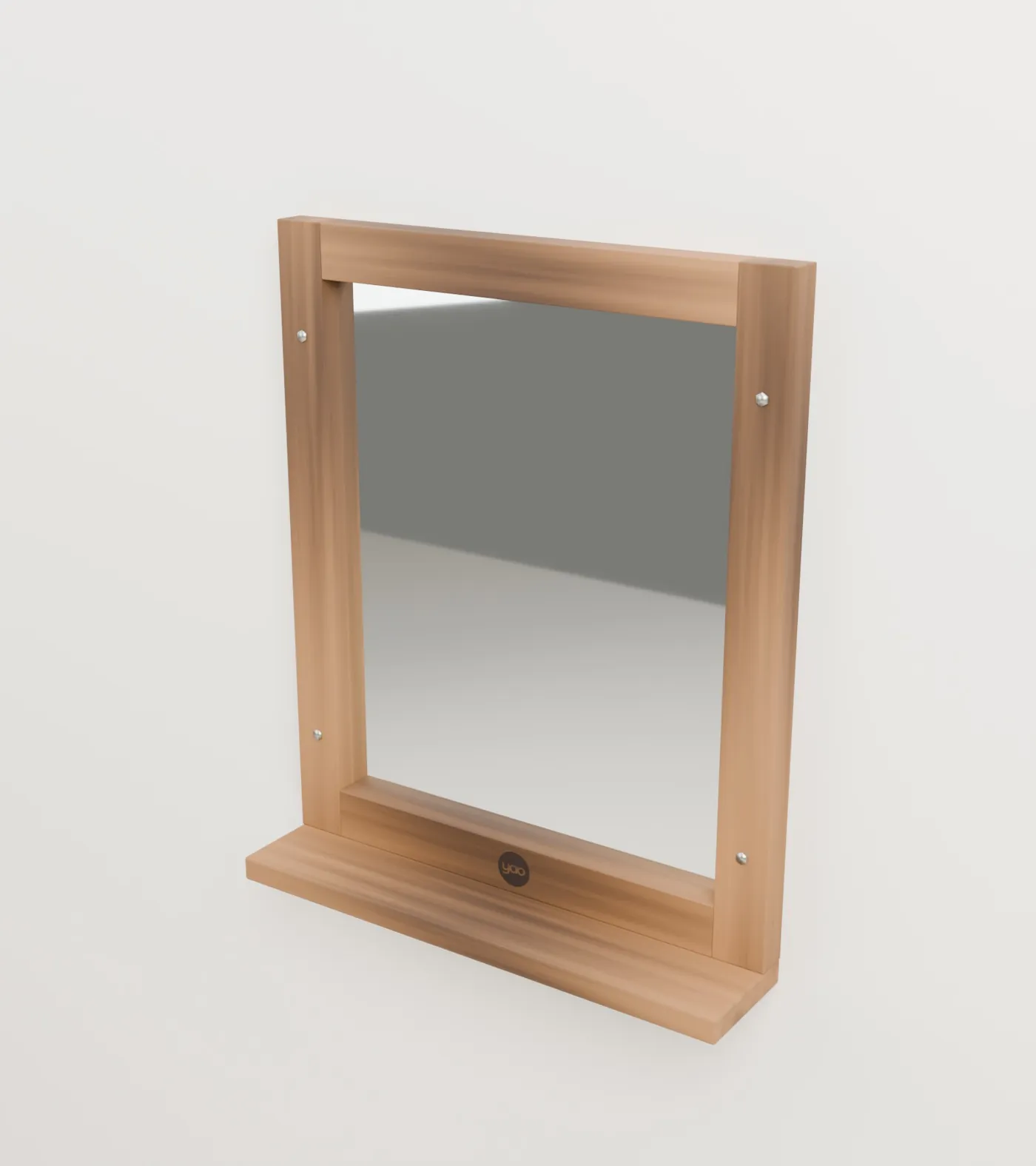 Muebles de baño de madera · Espejo con repisa · espejo de 50 × 60