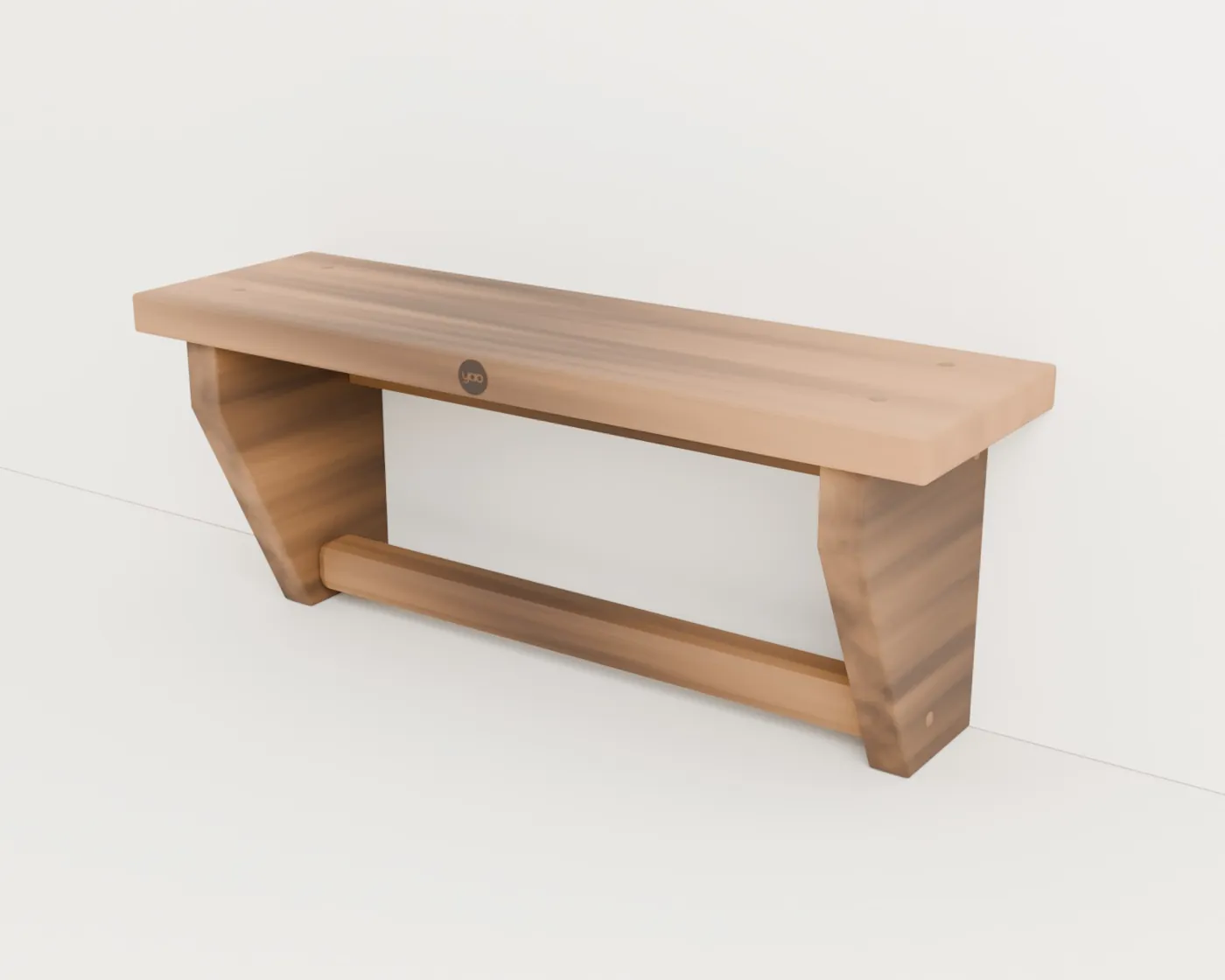 Muebles de baño de madera · Estante toallero · 60 × 18 cm
