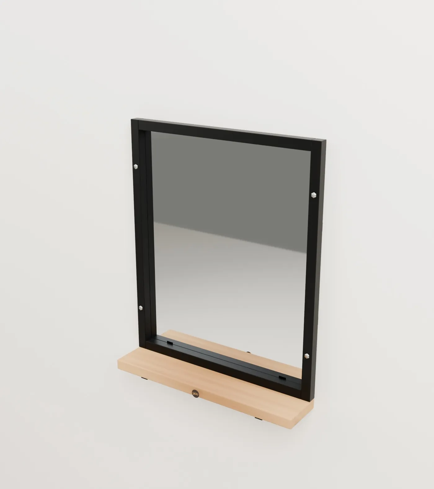 Muebles de baño de madera · Espejo con repisa · espejo de 50 × 60