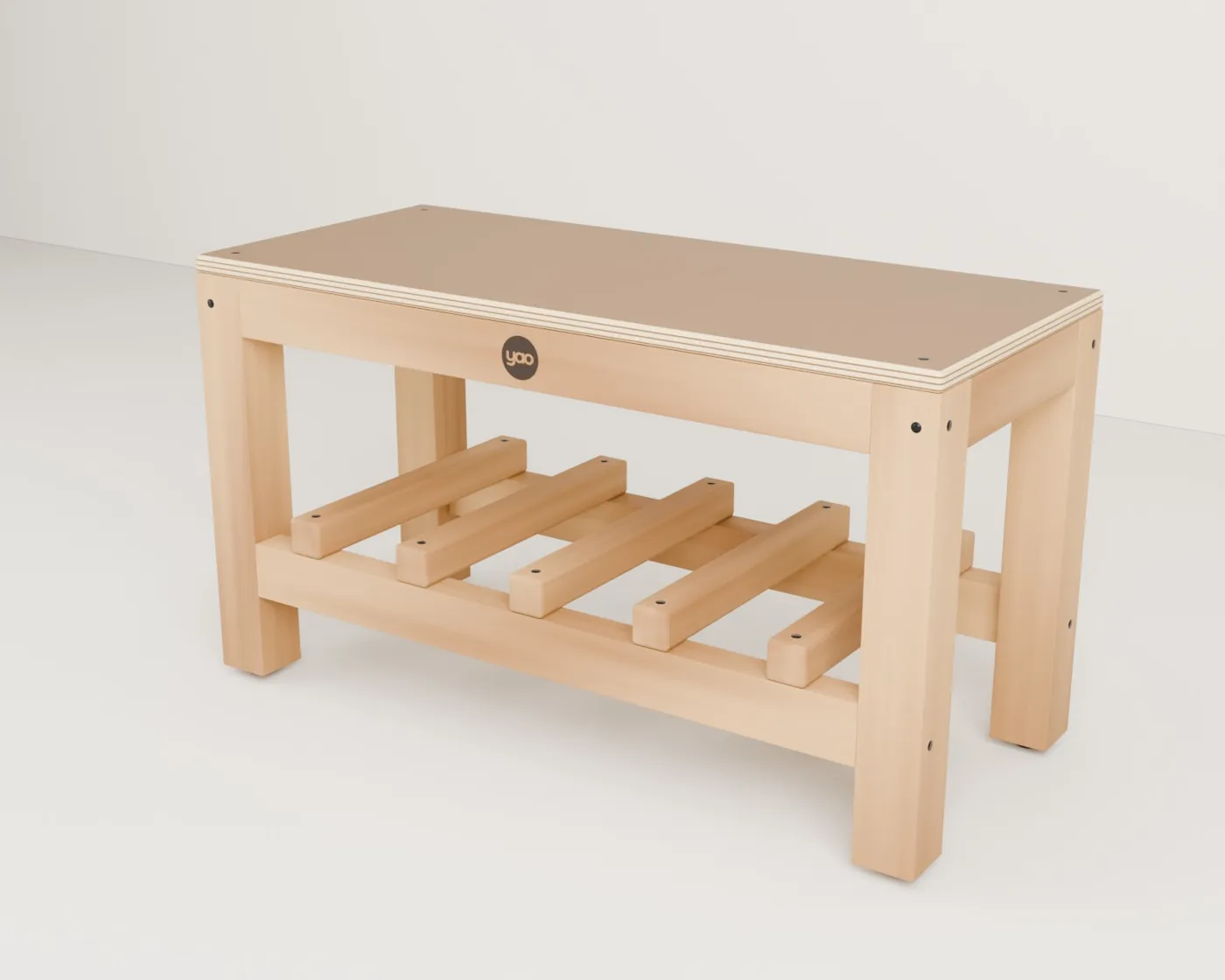 Muebles de baño de madera · Banco · 80 × 35 cm, asiento a 45