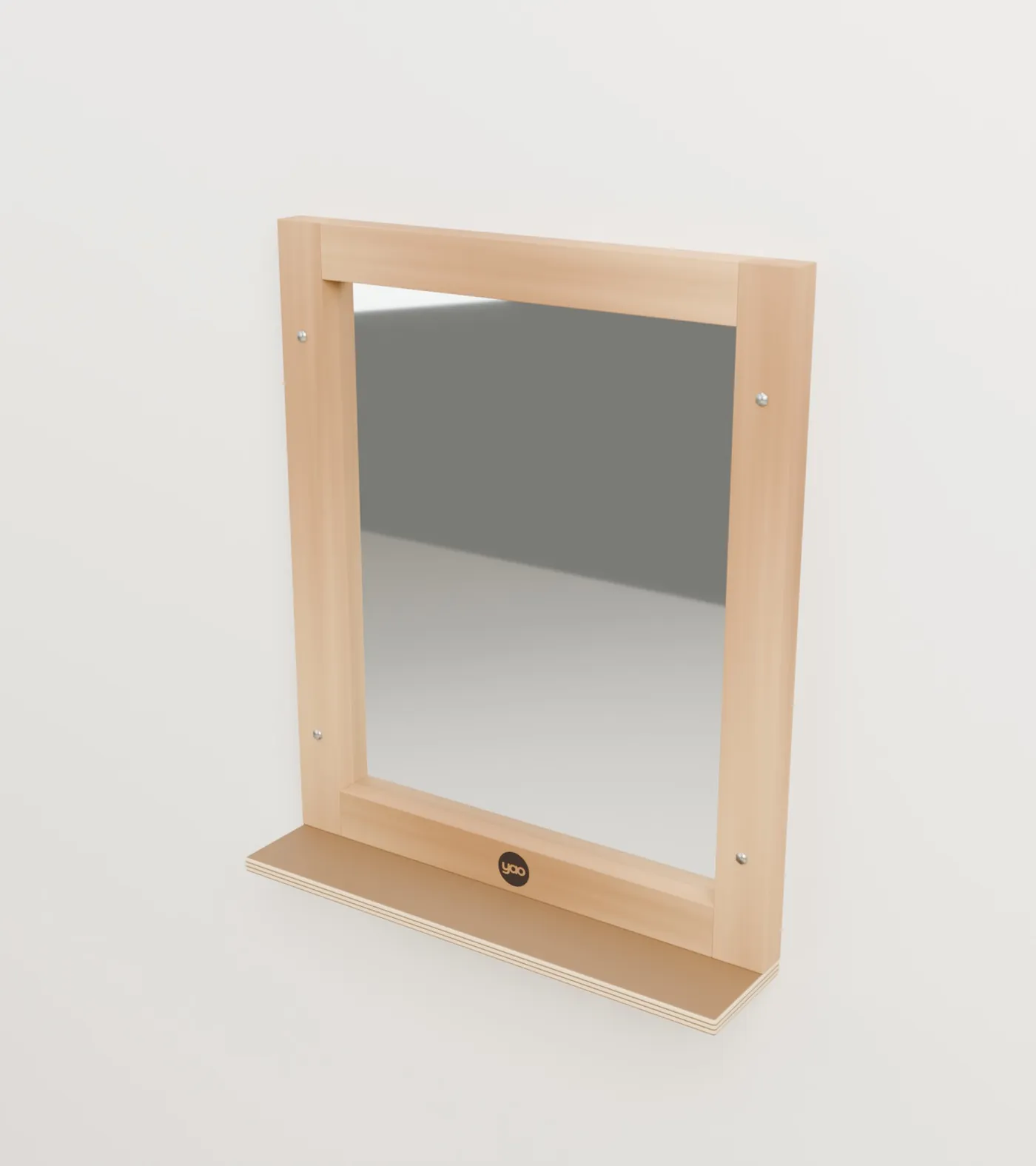 Muebles de baño de madera · Espejo con repisa · espejo de 50 × 60