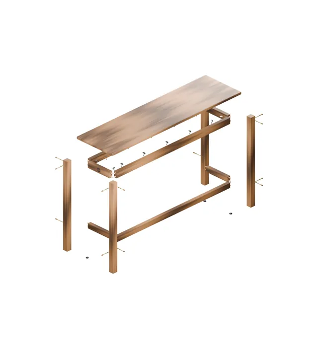 Barra alta de madera · Granero