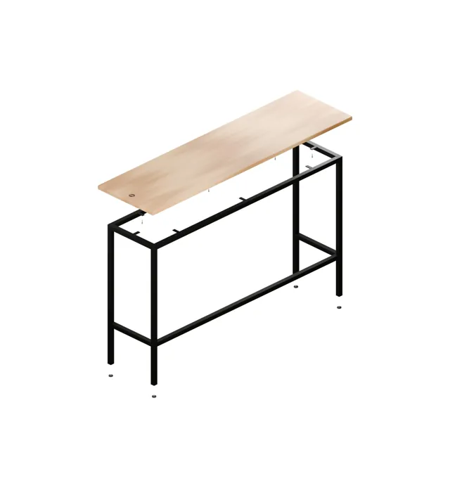 Barra alta de madera · Industrial