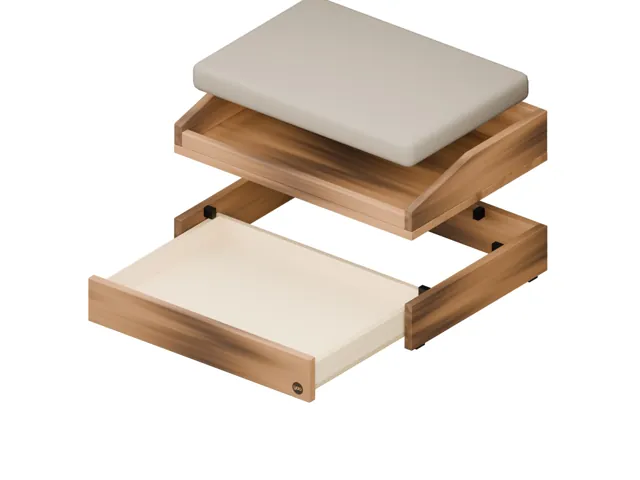 Dog bed with storage drawer · Barn