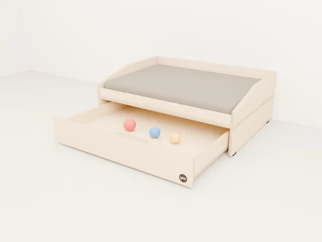 Cama para perro con cajón