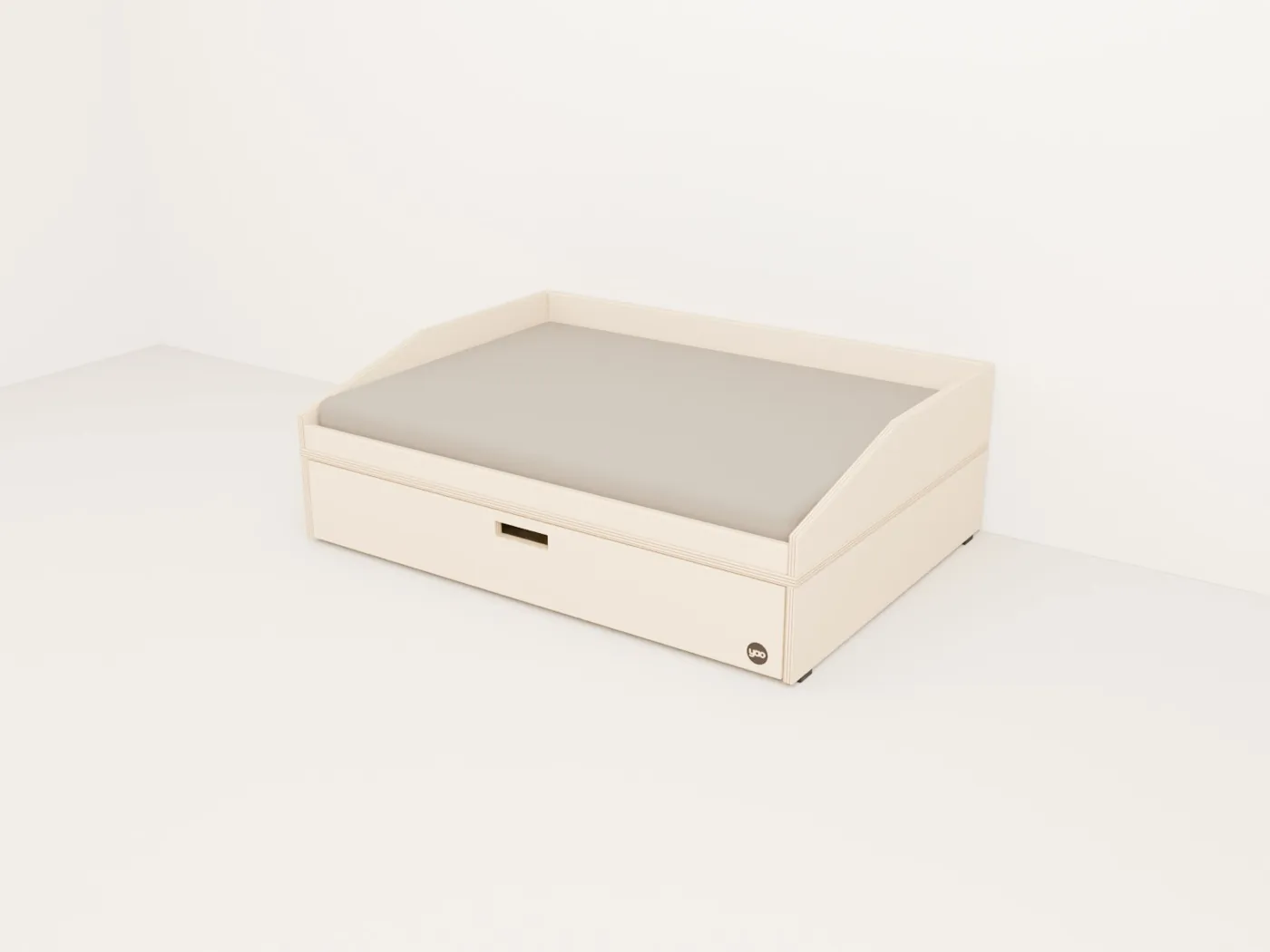 Dog bed with storage drawer · L · 110 × 80 cm · up to ≈35 kg