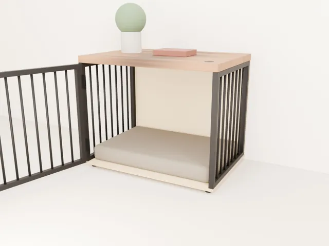 Casa-mueble para perro · Forja