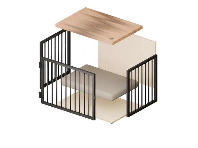 Casa-mueble para perro · Forja