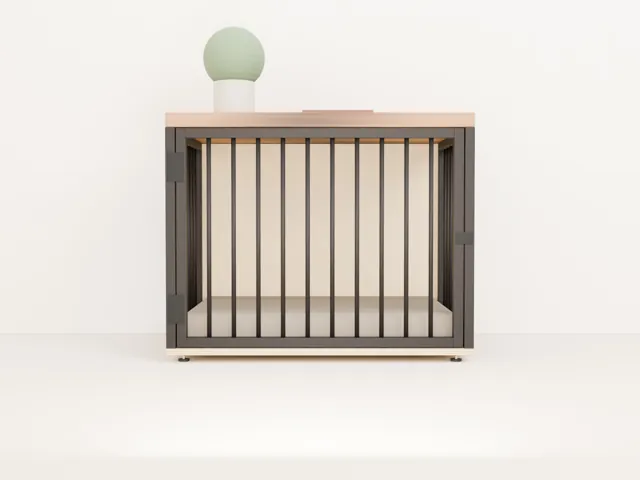 Casa-mueble para perro · Forja