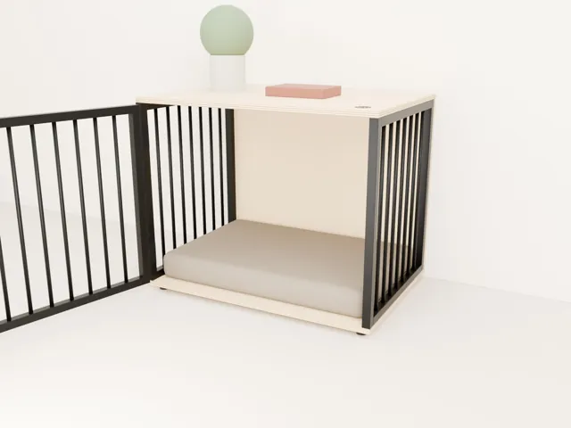 Casa-mueble para perro · Industrial