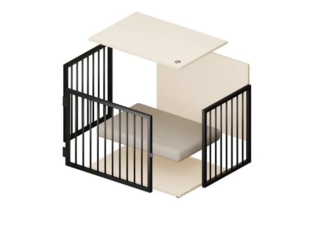 Casa-mueble para perro · Industrial