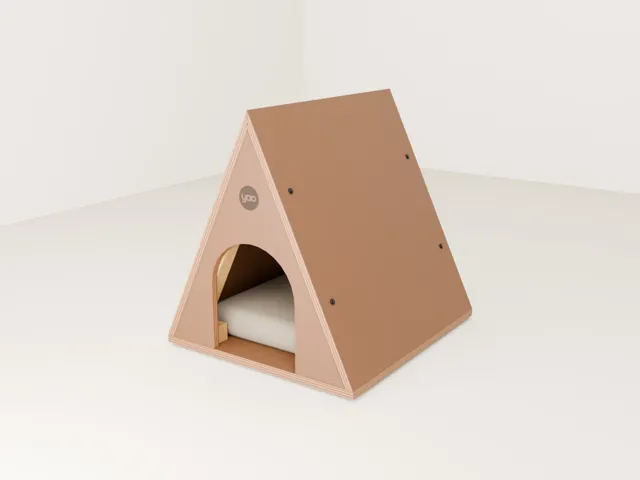 A-frame cat house with cushion · Barn