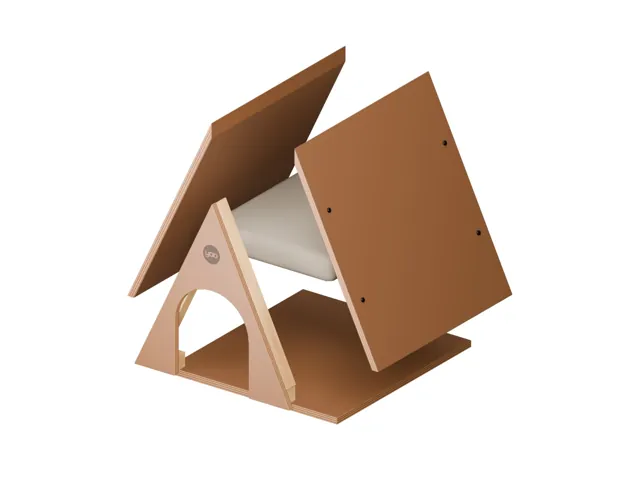 A-frame cat house with cushion · Barn