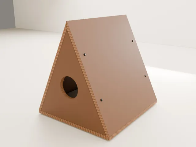 A-frame cat house with cushion · Barn