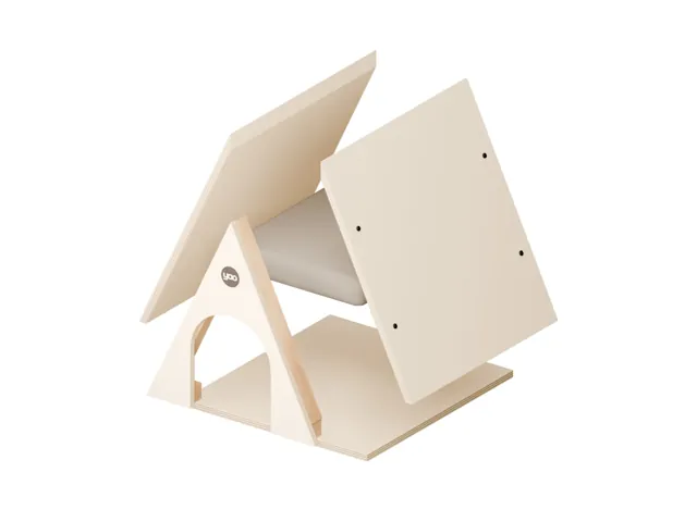 A-frame cat house with cushion