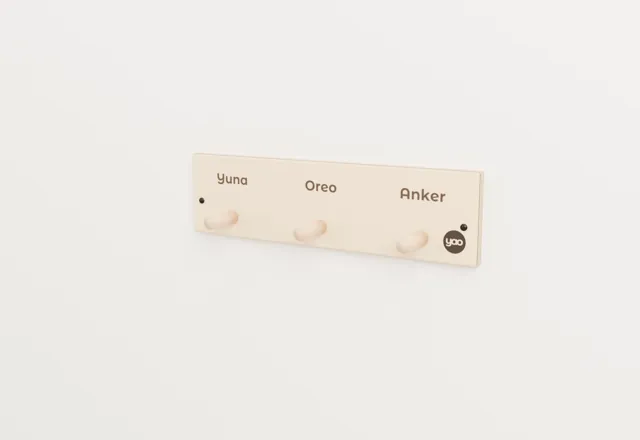 Personalized dog leash holder