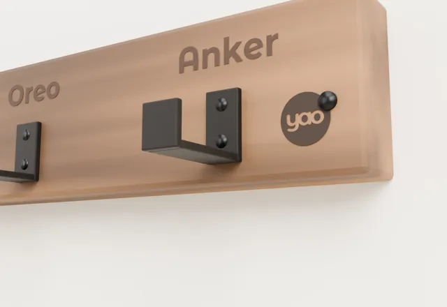Personalized dog leash holder · Forge