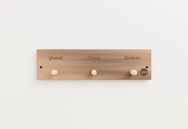 Personalized dog leash holder · Barn