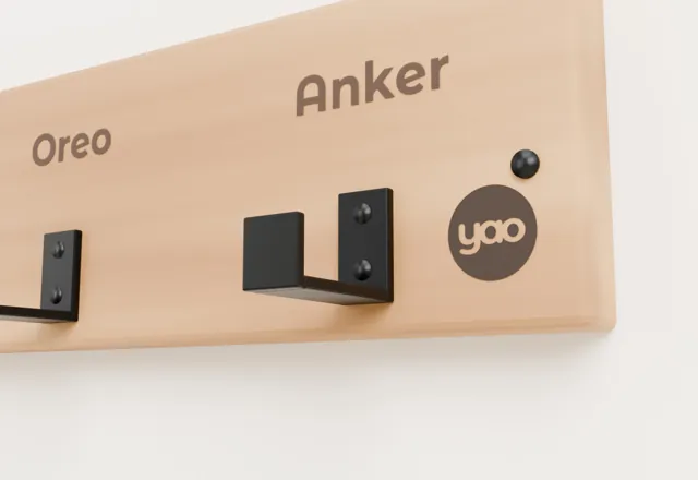 Personalized dog leash holder · Industrial