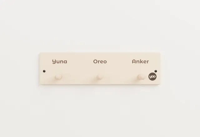 Personalized dog leash holder
