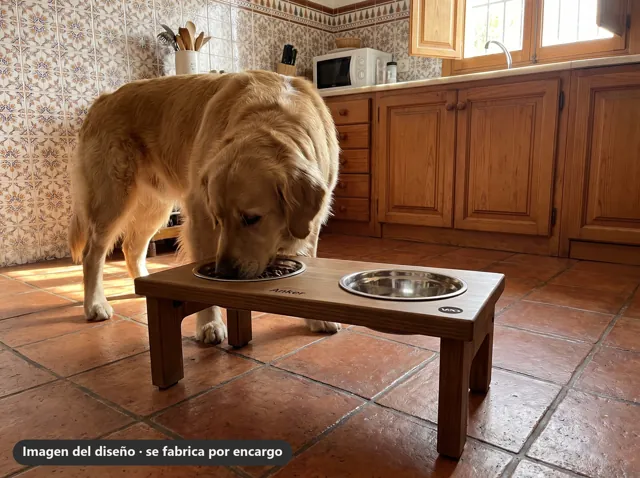 Personalized raised dog bowl stand · Barn · design image