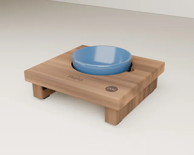 Personalised raised cat bowl stand · Barn