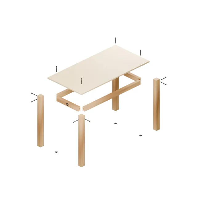 Solid wood desk