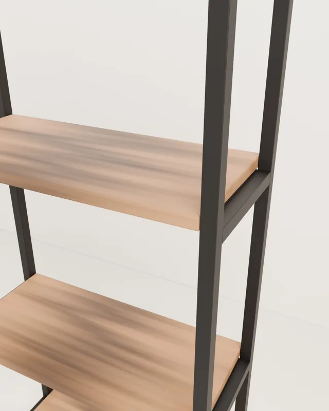 Estantería alta de madera · Forja