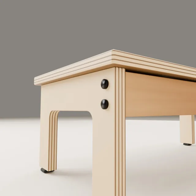 Workshop: poplar plywood with visible layered edges