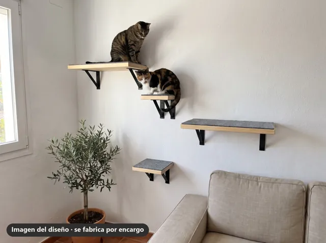 Cat wall shelves and steps · Industrial · design image