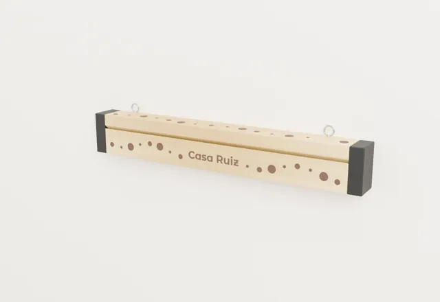Llavero de pared de madera con ranura