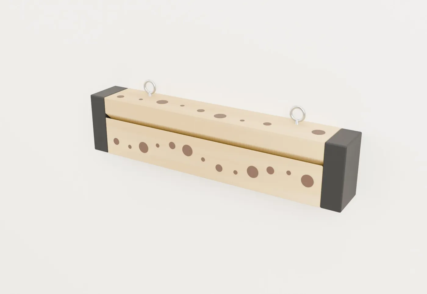 Llavero de pared de madera con ranura