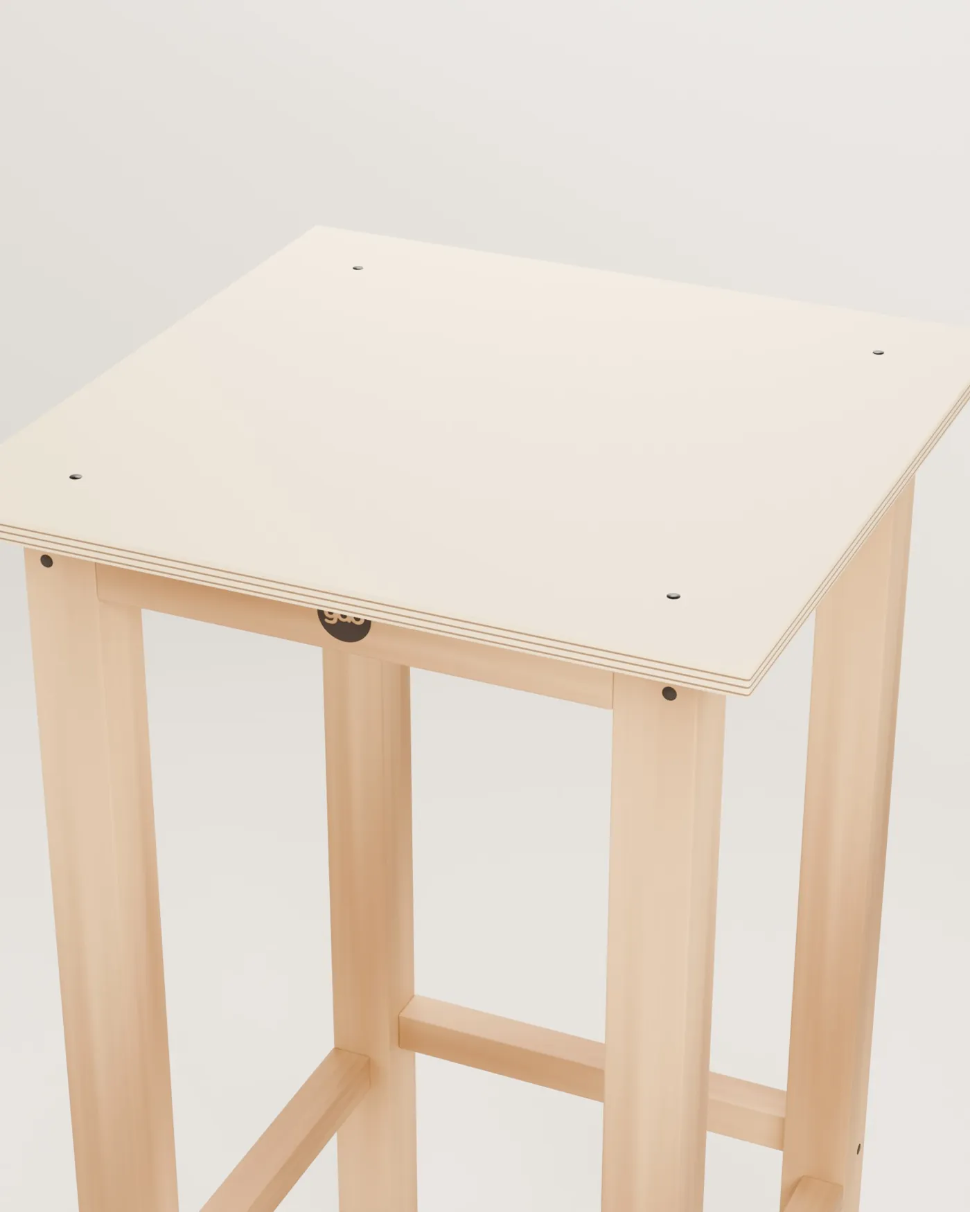 Mesa alta de bar de madera · Mesa alta de bar de madera