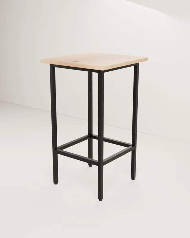 Mesa alta de bar de madera · Industrial