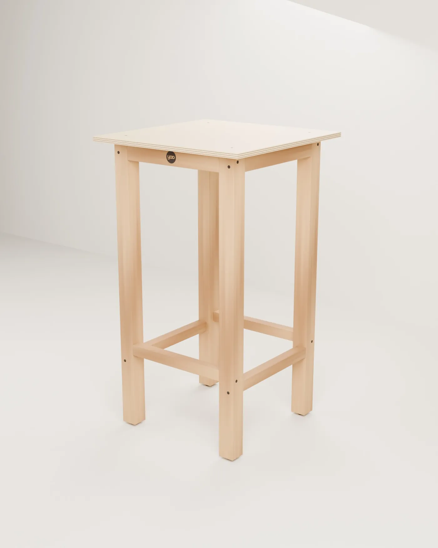Mesa alta de bar de madera