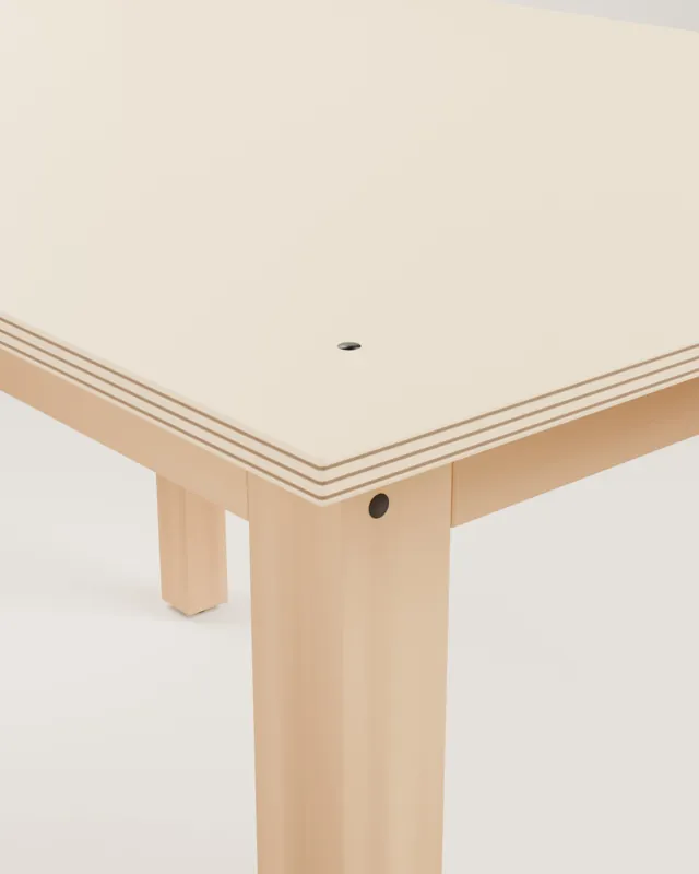 Wooden dining table