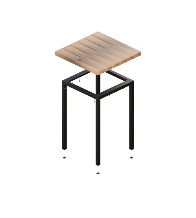 Mesa bistró industrial · Forja