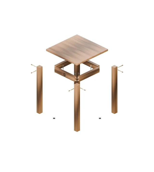 Mesa bistró industrial · Granero