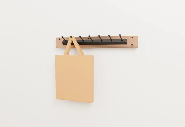 Perchero de pared con ganchos · Forja