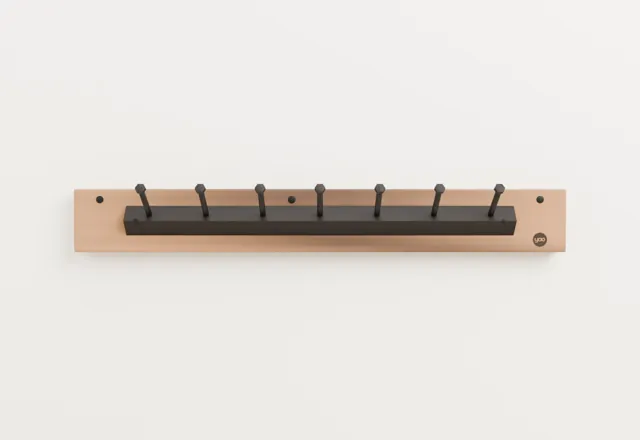 Perchero de pared con ganchos · Forja