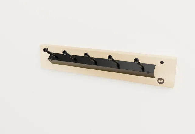 Perchero de pared con ganchos · Industrial