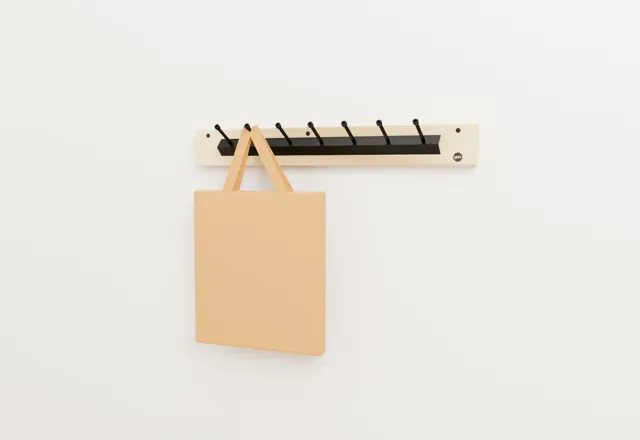 Perchero de pared con ganchos · Industrial