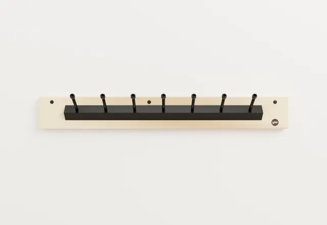 Perchero de pared con ganchos · Industrial