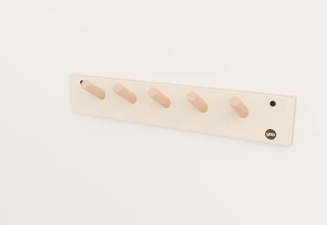 Perchero de pared con ganchos