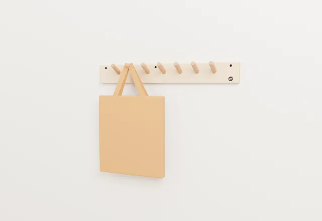 Perchero de pared con ganchos